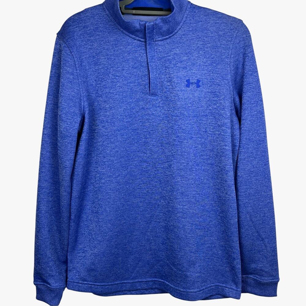 Under Armour Blue Cold Gear Sweatshirt Quarter Zip Long Sleeve Mens Size Medium